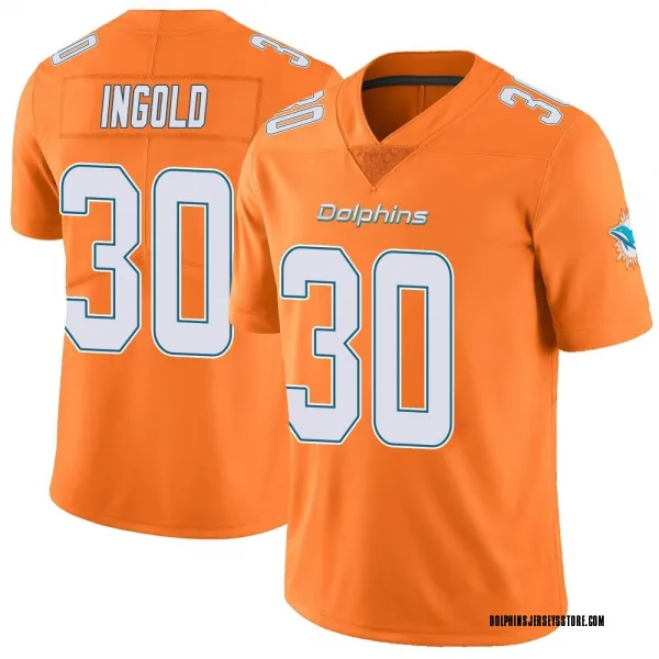 Men's Alec Ingold Miami Dolphins Limited Orange Color Rush Jersey