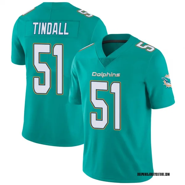 Men's Channing Tindall Miami Dolphins Limited Aqua Team Color Vapor Untouchable Jersey