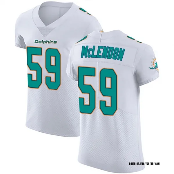 Men's Derrick McLendon Miami Dolphins Elite White Vapor Untouchable Jersey