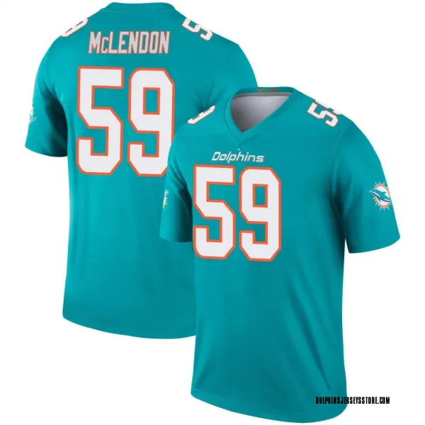 Men's Derrick McLendon Miami Dolphins Legend Aqua Jersey
