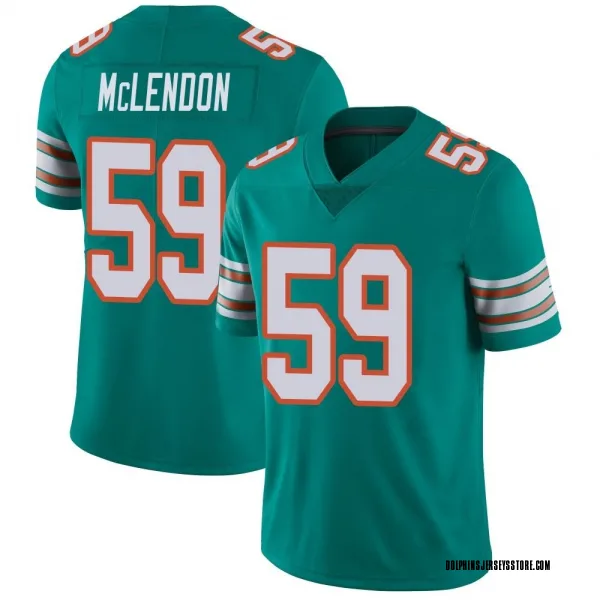 Men's Derrick McLendon Miami Dolphins Limited Aqua Alternate Vapor Untouchable Jersey