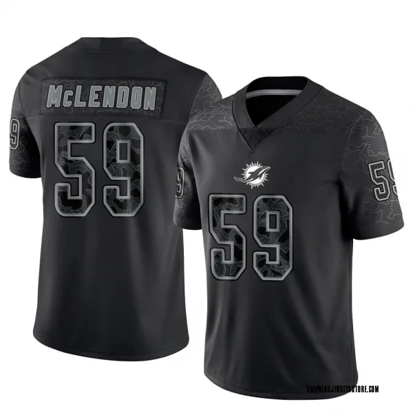 Men's Derrick McLendon Miami Dolphins Limited Black Reflective Jersey