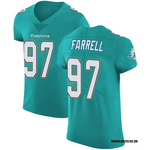 Men's Neil Farrell Miami Dolphins Elite Green Aqua Team Color Vapor Untouchable Jersey