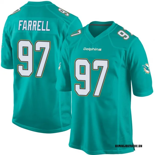 Men's Neil Farrell Miami Dolphins Game Aqua Team Color Jersey