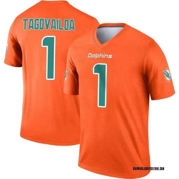Men's Tua Tagovailoa Miami Dolphins Legend Orange Inverted Jersey