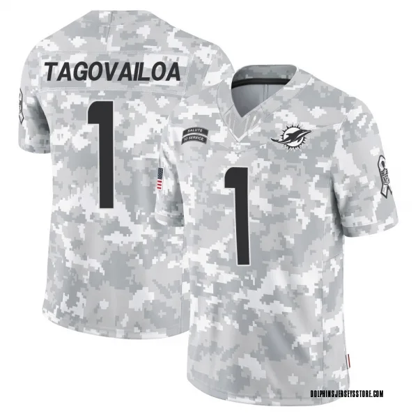 Men's Tua Tagovailoa Miami Dolphins Limited Arctic Camo 2024 Salute to Service Jersey