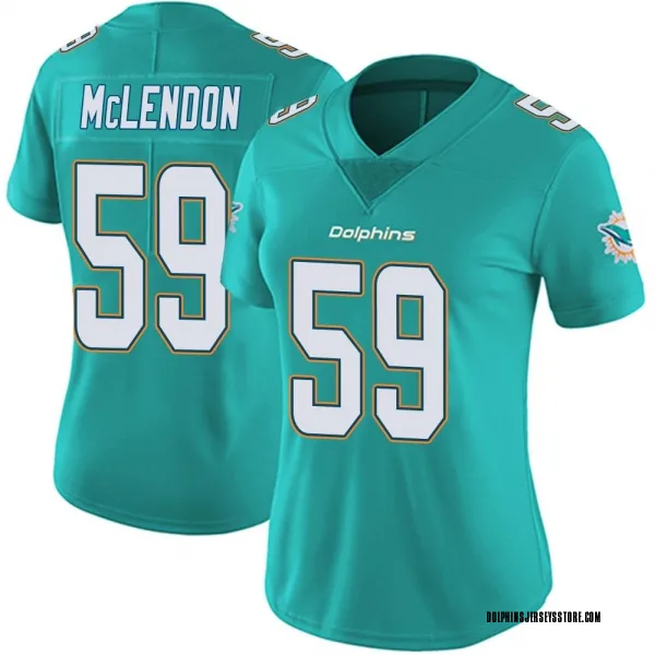 Women's Derrick McLendon Miami Dolphins Limited Aqua Team Color Vapor Untouchable Jersey