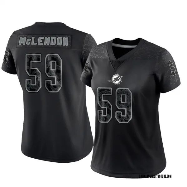 Women's Derrick McLendon Miami Dolphins Limited Black Reflective Jersey