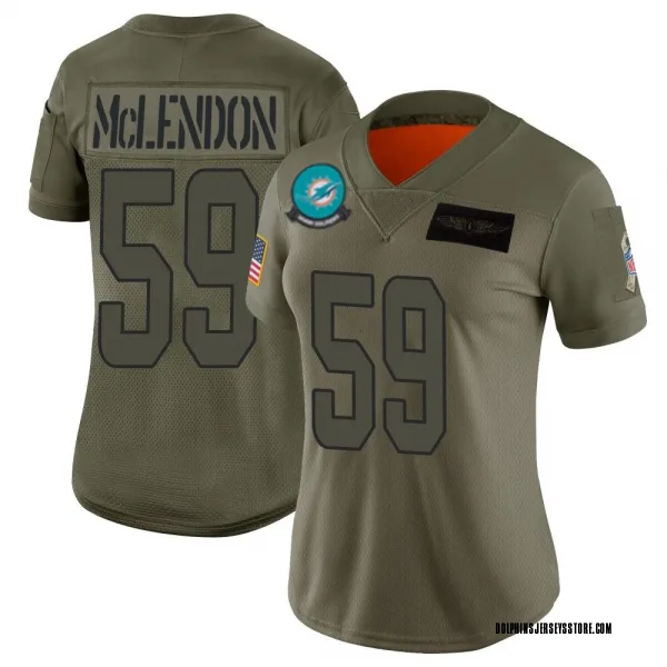 Women's Derrick McLendon Miami Dolphins Limited Camo 2019 Salute to Service Jersey