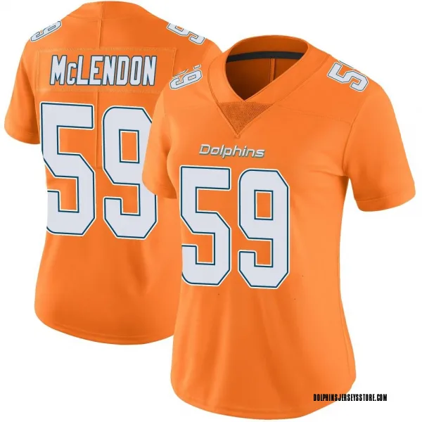 Women's Derrick McLendon Miami Dolphins Limited Orange Color Rush Jersey