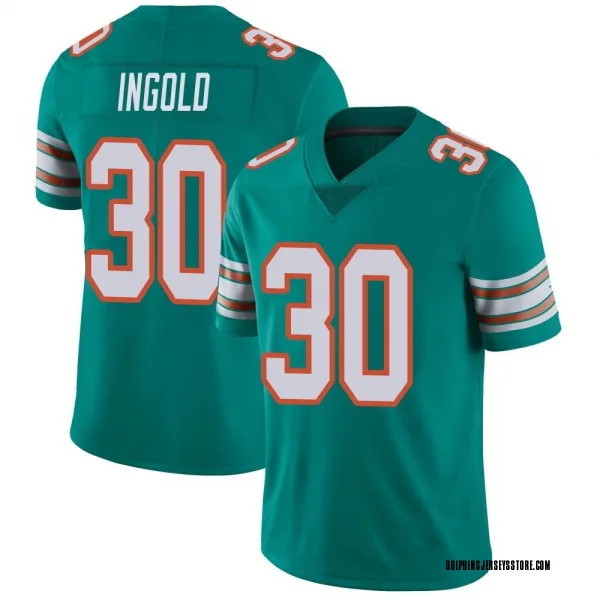 Youth Alec Ingold Miami Dolphins Limited Aqua Alternate Vapor Untouchable Jersey