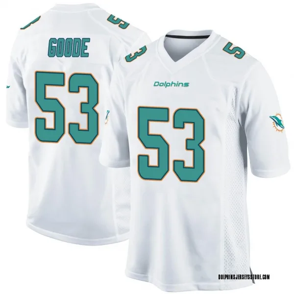 Youth Cameron Goode Miami Dolphins Game White Jersey