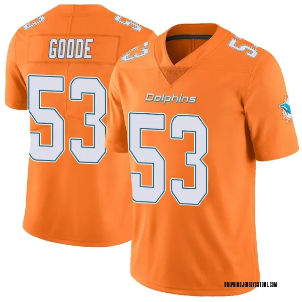 Youth Cameron Goode Miami Dolphins Limited Orange Color Rush Jersey