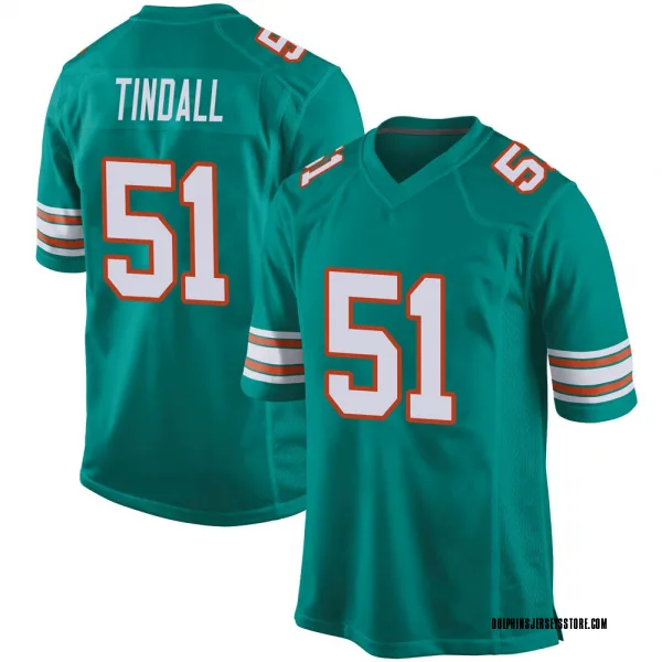 Youth Channing Tindall Miami Dolphins Game Aqua Alternate Jersey