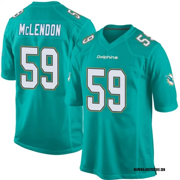 Youth Derrick McLendon Miami Dolphins Game Aqua Team Color Jersey