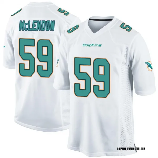 Youth Derrick McLendon Miami Dolphins Game White Jersey