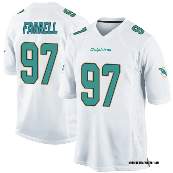 Youth Neil Farrell Miami Dolphins Game White Jersey