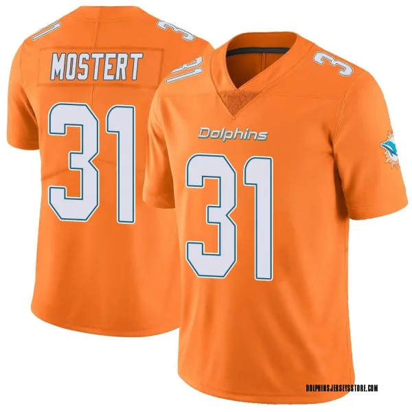 Youth Raheem Mostert Miami Dolphins Limited Orange Color Rush Jersey
