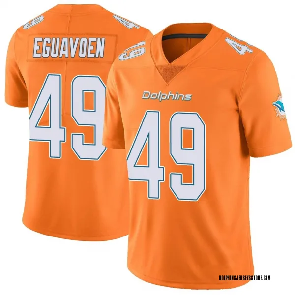Youth Sam Eguavoen Miami Dolphins Limited Orange Color Rush Jersey