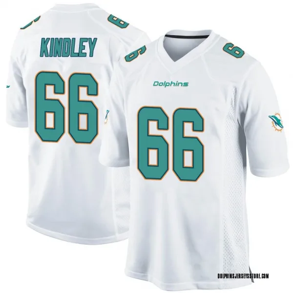 Youth Solomon Kindley Miami Dolphins Game White Jersey