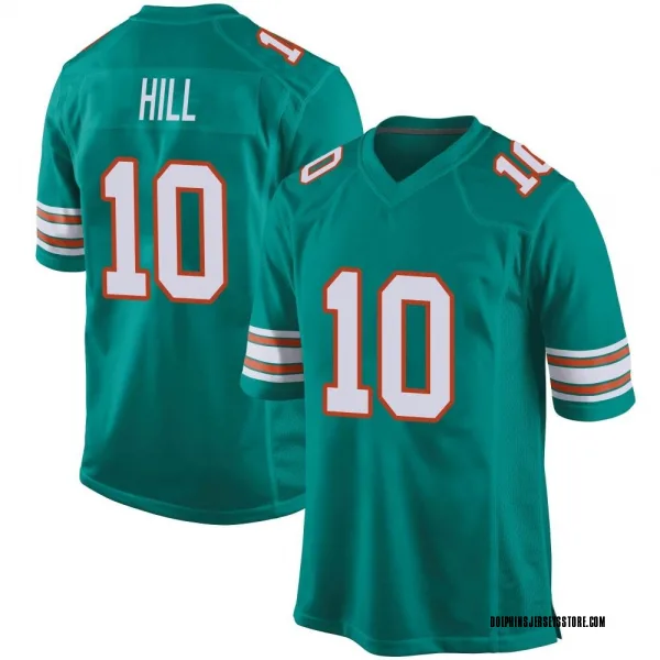 Youth Tyreek Hill Miami Dolphins Game Aqua Alternate Jersey