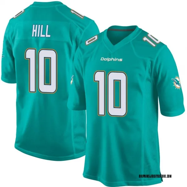 Youth Tyreek Hill Miami Dolphins Game Aqua Team Color Jersey