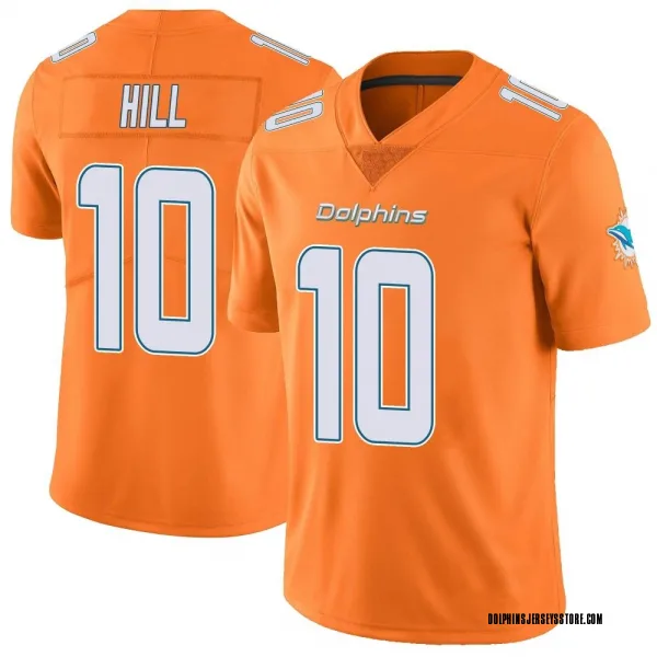 Youth Tyreek Hill Miami Dolphins Limited Orange Color Rush Jersey